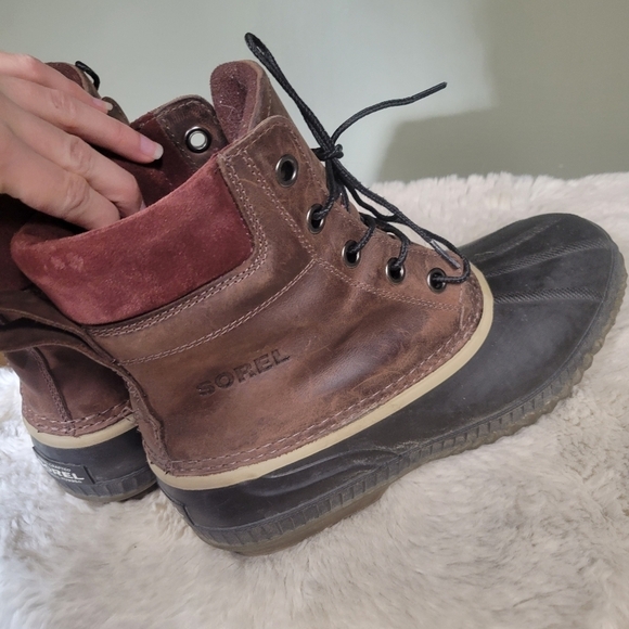 Sorel Mens NM1704-259 Cheyanne Duck Leather Rubber Boots Size 11 Mens main image 2